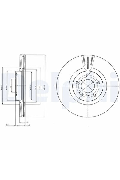 DELPHİ Дискови спирачки Infiniti Fx/G Coupe/G Limousine Nissan Murano 1/Murano 2