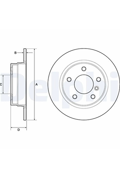 DELPHİ Спирачен диск BMW 3