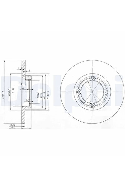 DELPHİ Дискови спирачки Chevrolet Matiz/Spark Daewoo Matiz