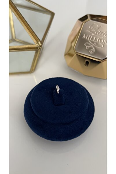 SU PERİSİ TAKI BİJUTERİ Cerrahi Çelik Gümüş 3 Zirkon Taşlı Piercing , Tragus ,Helix