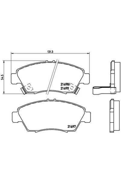 Brembo Комплект накладки за дискови спирачки Everus S1 Honda Brio/Capa/City 4...