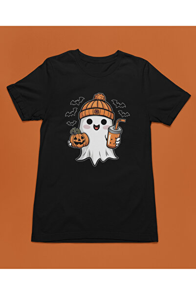 Bumeta Tricou unisex cu imprimeu cu fantomă drăguță de Halloween