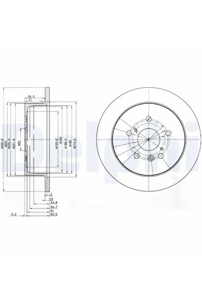 DELPHİ Brake disc Toyota Alphard 1/Avensis Verso/Isis