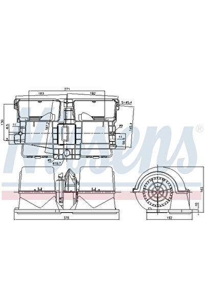Nissens Вентилатор за кабина Scania G 1/P 1/R 1