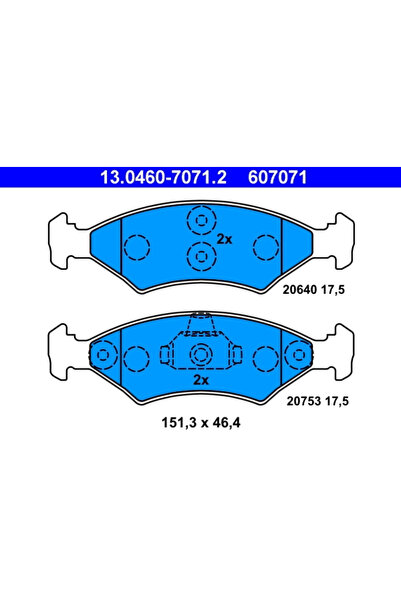 Ate Set Placute Frana Frana Disc Ford Escrt 3/Escrt 4/Fiesta 1