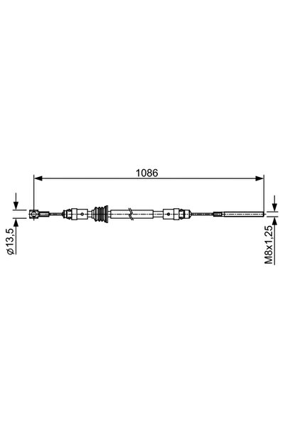 Bosch Cablu Frana De Parcare Renault Master 3 Bus/Master 3 Caroserie/Master 3...