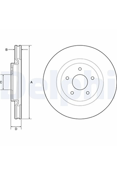 DELPHİ Disc Frana Nissan 10-Trail 3/10-Trail Van Renault Koleos 2