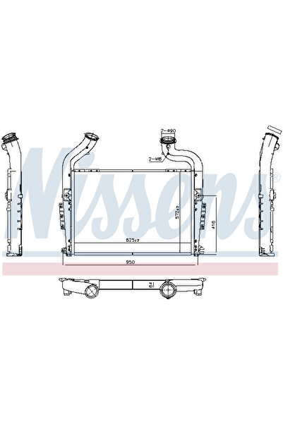 Nissens Intercooler Compresor Scania P 1