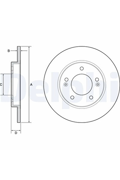 DELPHİ Спирачен диск Hyundai I30 Kia Ceed
