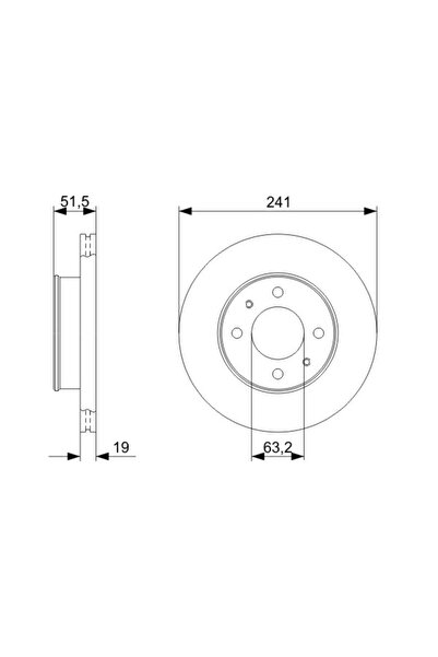 Bosch Спирачен диск Hyundai Accent 2