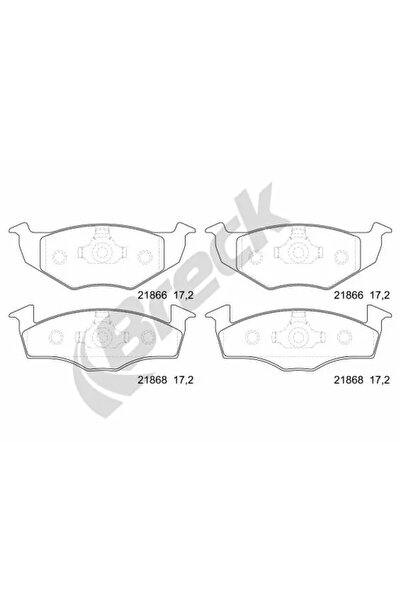 BRECK Set Placute Frana Frana Disc Seat Arosa Skoda Fabia 1/Fabia 2