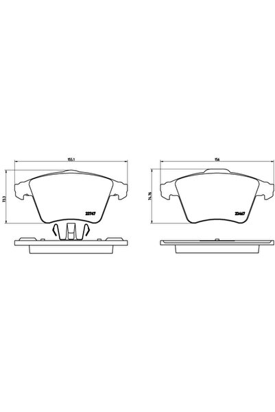 Brembo Set Placute Frana Frana Disc Vw Multivan T5/Transporter T5 Bus/Transpo...
