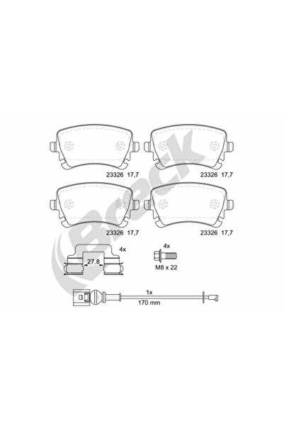 BRECK Set Placute Frana Frana Disc Vw Multivan T5/Transporter T5 Bus/Transpor...