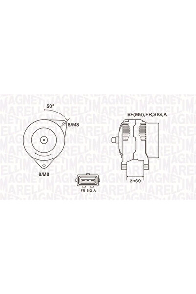 MAGNETI MARELLI Generator / Alternator Ford Focus 1/Tourneo Connect/Transit C...