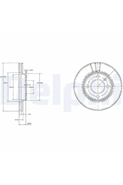 DELPHİ Спирачен диск Audi 80 B1 Лимузина/80 B2 Лимузина/Купе B2 Vw Golf 1/Gol...