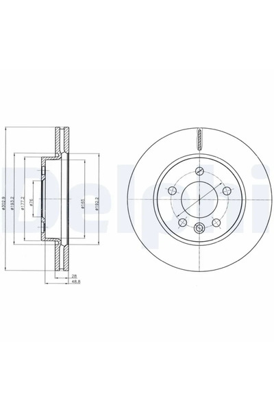 Parçanbu Disc de frână On 5d 303mm Amarok 10-