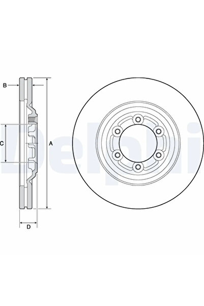 DELPHİ Спирачен диск за Isuzu D-Max 2