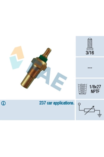FAE Senzor,temperatura Lichid De Racire Ford Fiesta V (jh_, Jd_) 2001-2008 Benzina