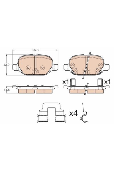TRW Set Placute Frana Frana Disc Fiat Panda