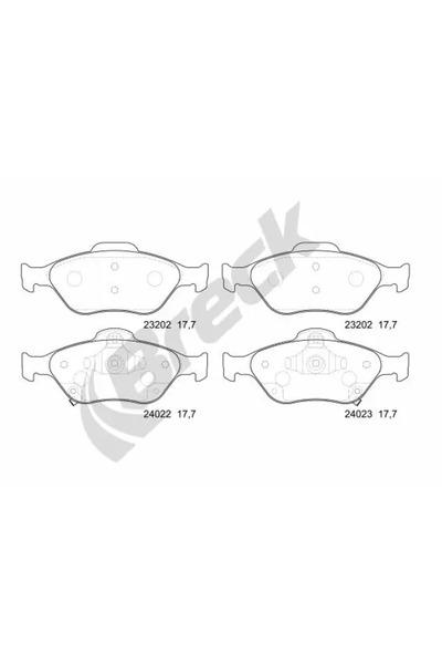 BRECK Set Placute Frana Frana Disc Daihatsu Charade 8 Toyota Yaris