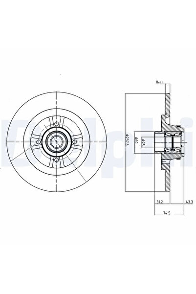 DELPHİ Disc Frana Renault 19 1/19 2/Megane 1