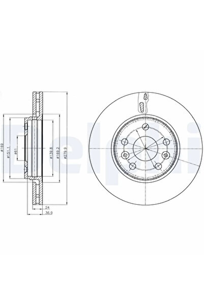 DELPHİ Disc Frana Mercedes-Benz Citan Autoutilitara/Limuzina Spatioasa/Citan