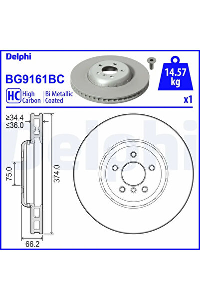 DELPHİ Disc Frana Bmw 5/6/7
