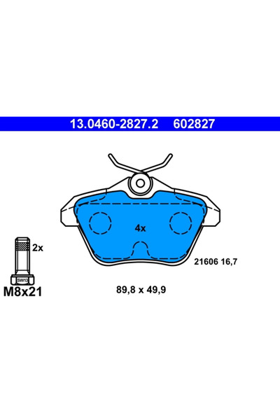 Ate Комплект спирачни накладки за дискови спирачки Alfa Romeo 156/164/166 Lan...