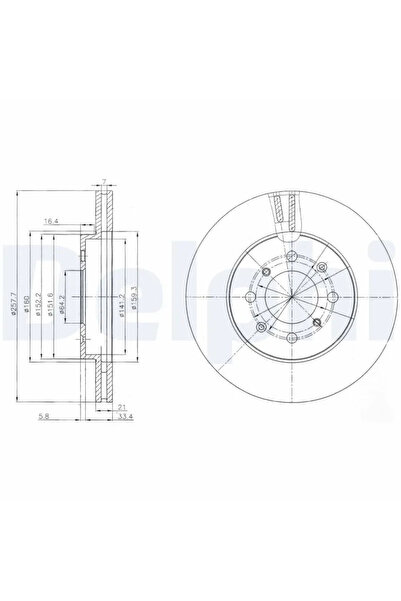DELPHİ Disc Frana Honda Jazz 2
