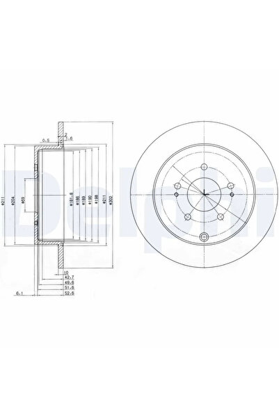 DELPHİ Спирачен диск за Mitsubishi Grandis