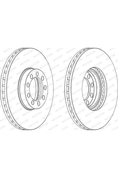 FERODO Brake Disc Iveco Daily 4 Body/Daily 4 Platform/Chassis/Daily 5 Body