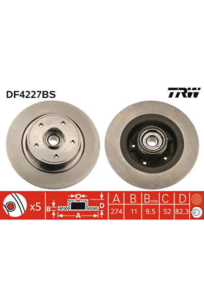 TRW Disc Frana Renault Grand Scenic 2/Laguna 2