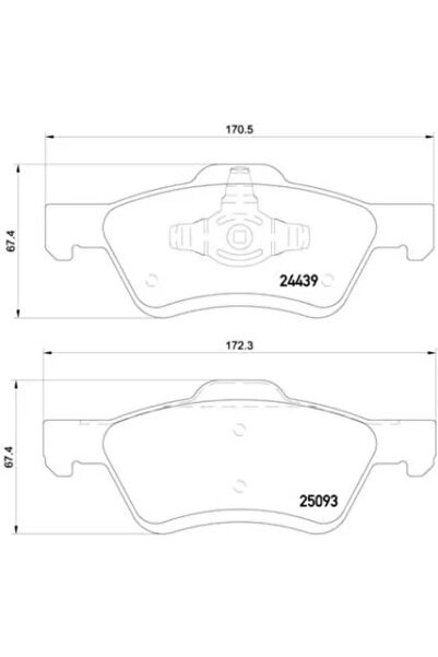 Brembo Комплект спирачни накладки за дискови спирачки Ford Maverick Ford Aust...