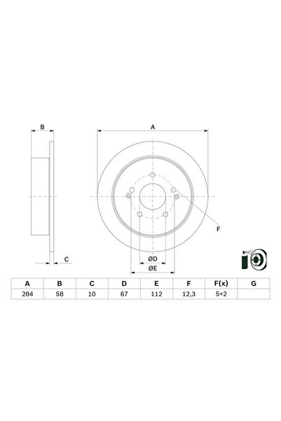 Bosch Disc Frana Ssangyong Korando/Tivoli/Torres