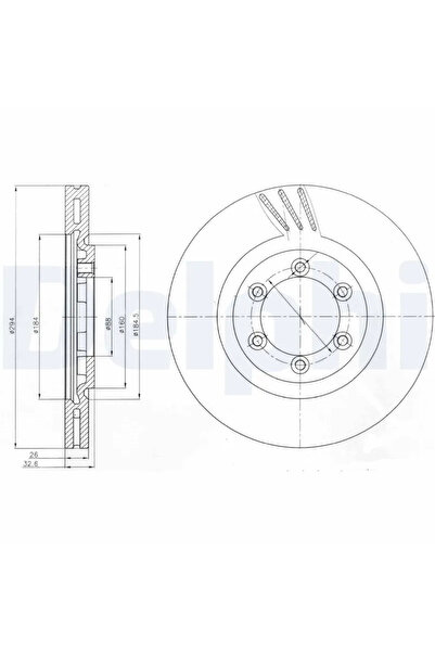 DELPHİ Дискови спирачки Ssangyong Rexton / Rexton 2