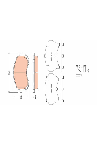 TRW Set Placute Frana Frana Disc Subaru Impreza