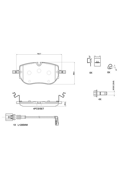 Brembo Set Placute Frana Frana Disc Audi Q4 Cupra Born