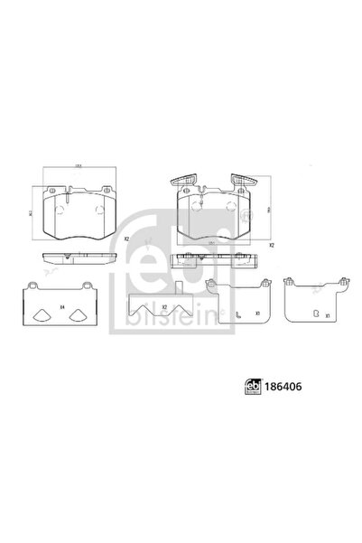 FEBI BILSTEIN Set Placute Frana Frana Disc Punte Fata Mercedes-Benz Glc