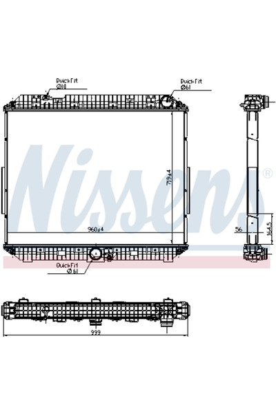 Nissens Radiator Racire Motor Mercedes-Benz Actros MP4 / MP5/Antos/Arocs