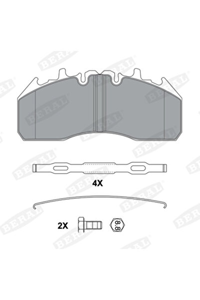 BERAL Комплект спирачни накладки за дискови спирачки Renault Trucks D Volvo F...