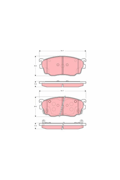 TRW Set Placute Frana Frana Disc Hongqi HQ3 Mazda 323 F 6/323 S 6 Limuzina/62...