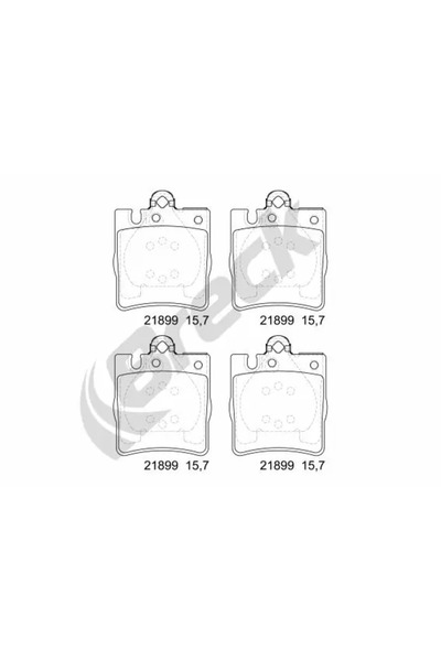 BRECK Set Placute Frana Frana Disc Mercedes-Benz C-Class/Clk/E-Class