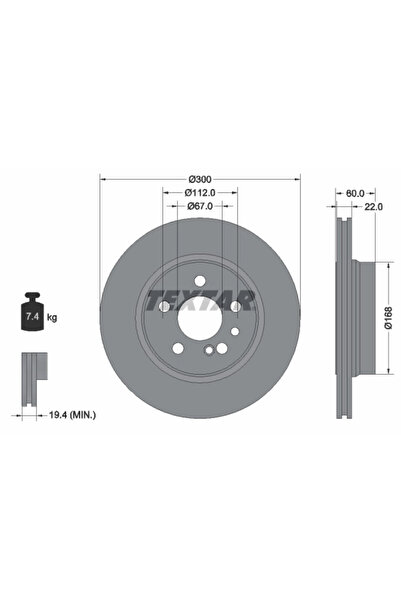 TEXTAR Disc Frana Mercedes-Benz S-Class