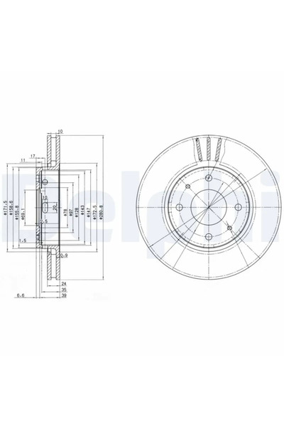 DELPHİ Disc Frana Mitsubishi Carisma Volvo S40 1/V40