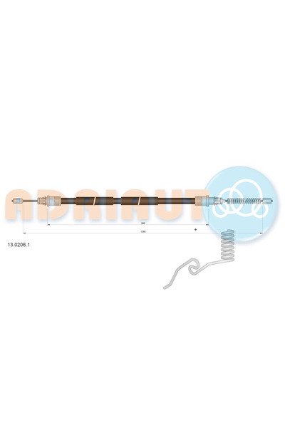 Adriauto Rear Right Parking Brake Cable Ford Transit Bus/Transit Body