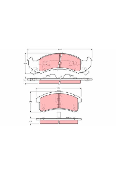 TRW Set Placute Frana Frana Disc Buick Lesabre/Park Avenue/Riviera Cupe Cadil...
