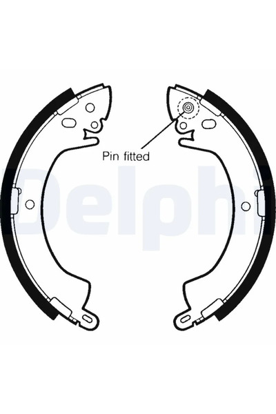 DELPHİ Комплект спирачни челюсти Mitsubishi L 300 / Delica 2 Bus/L 300 / Deli...