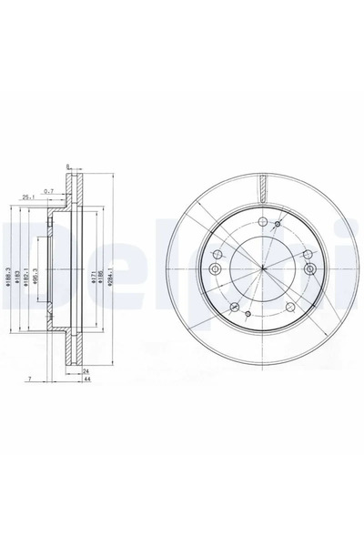 DELPHİ Спирачен диск Kia Retona Затворен офроуд автомобил/Sportage SUV/Sporta...