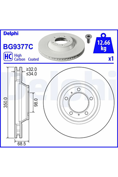 DELPHİ Disc Brake Porsche Cayenne/Panamera