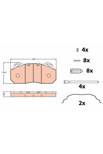 TRW Set Placute Frana Frana Disc Renault Trucks Magnum/Premium